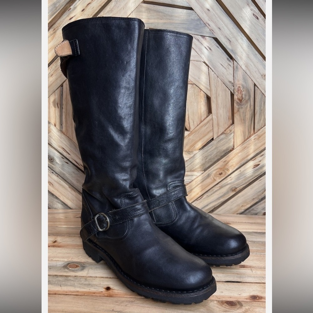 Fiorentini + Baker Women's Jules Jade D Leather Knee Riding Moto Zip Up Boots 6 - Picture 6 of 16